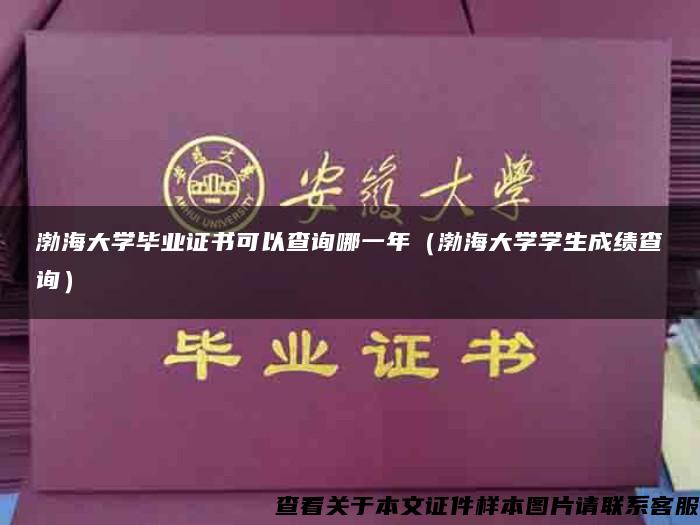 渤海大学毕业证书可以查询哪一年（渤海大学学生成绩查询）