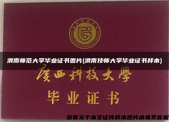 渭南师范大学毕业证书图片(渭南技师大学毕业证书样本)