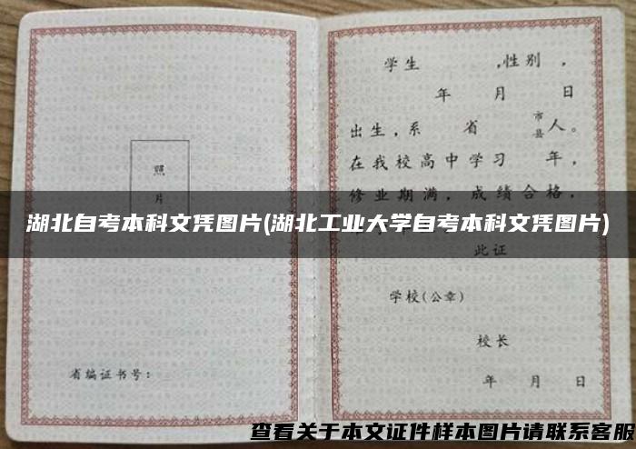 湖北自考本科文凭图片(湖北工业大学自考本科文凭图片)