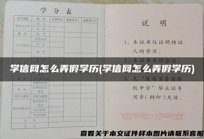 学信网怎么弄假学历(学信网怎么弄假学历)