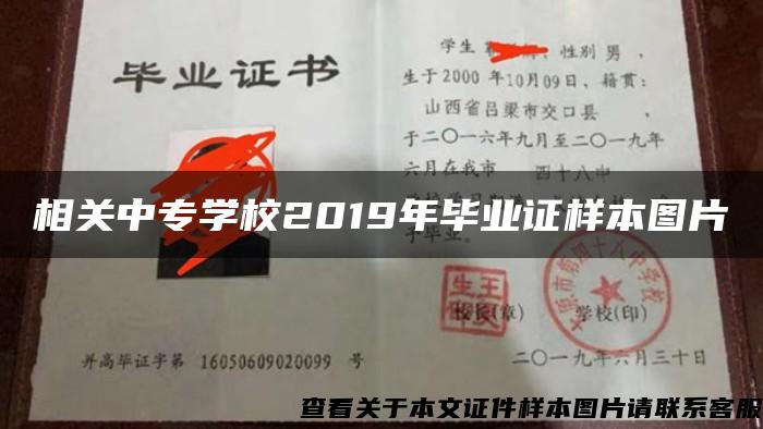 相关中专学校2019年毕业证样本图片