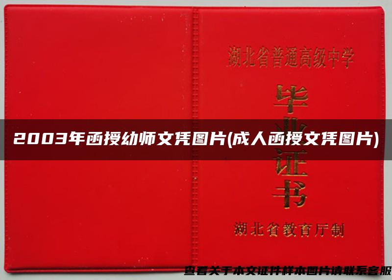 2003年函授幼师文凭图片(成人函授文凭图片)