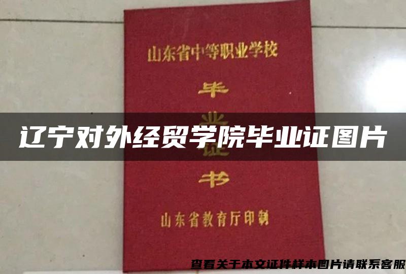 辽宁对外经贸学院毕业证图片