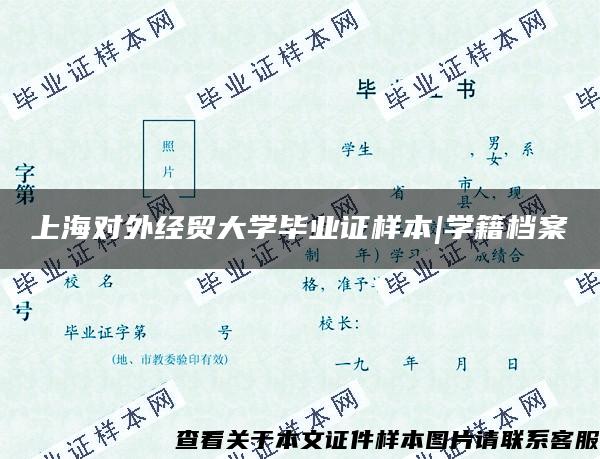 上海对外经贸大学毕业证样本|学籍档案