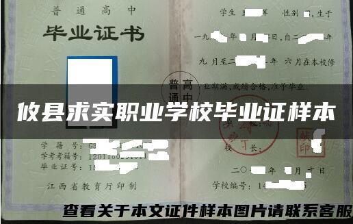 攸县求实职业学校毕业证样本