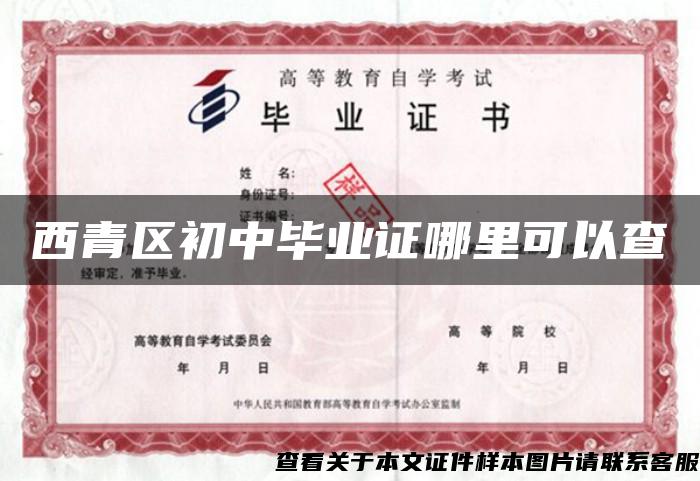 西青区初中毕业证哪里可以查