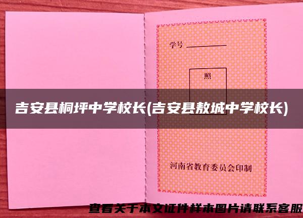 吉安县桐坪中学校长(吉安县敖城中学校长)