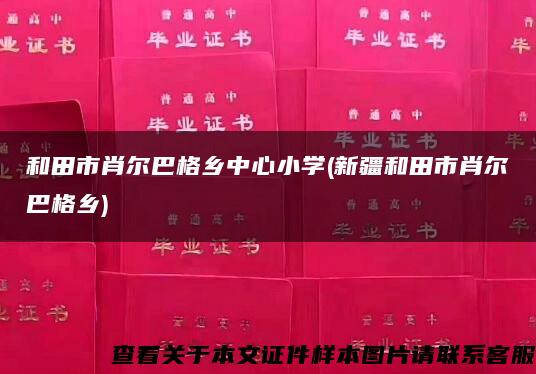 和田市肖尔巴格乡中心小学(新疆和田市肖尔巴格乡)