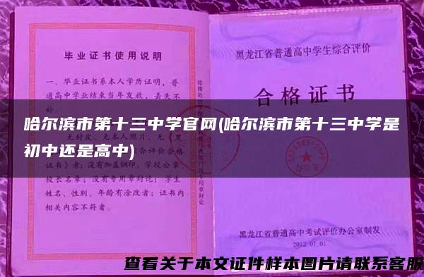 哈尔滨市第十三中学官网(哈尔滨市第十三中学是初中还是高中)