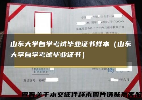 山东大学自学考试毕业证书样本（山东大学自学考试毕业证书）