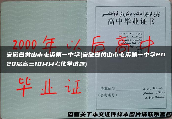 安徽省黄山市屯溪第一中学(安徽省黄山市屯溪第一中学2020届高三10月月考化学试题)