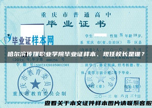 哈尔滨传媒职业学院毕业证样本、现任校长是谁？