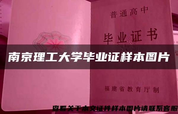 南京理工大学毕业证样本图片