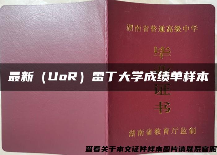 最新（UoR）雷丁大学成绩单样本