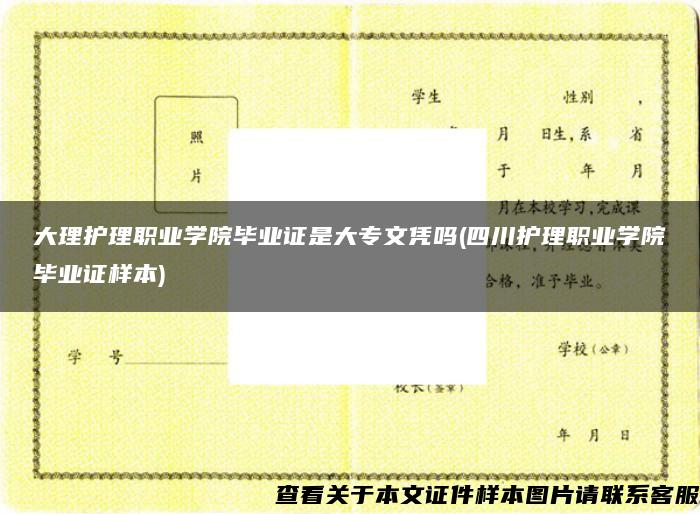 大理护理职业学院毕业证是大专文凭吗(四川护理职业学院毕业证样本)