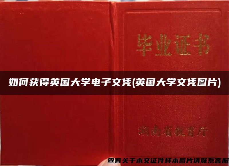 如何获得英国大学电子文凭(英国大学文凭图片)