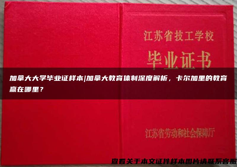 加拿大大学毕业证样本|加拿大教育体制深度解析，卡尔加里的教育赢在哪里？