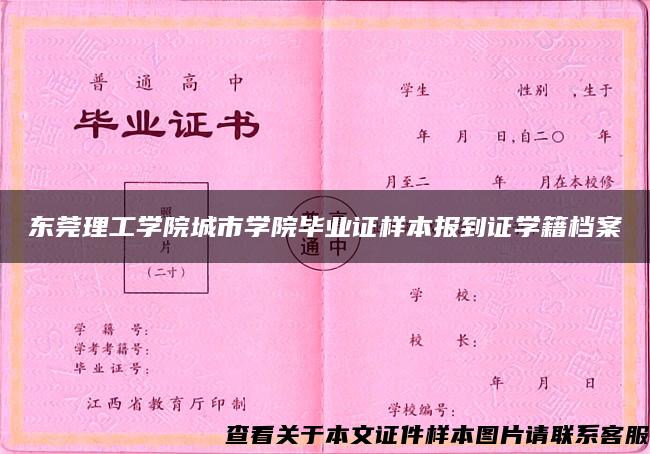 东莞理工学院城市学院毕业证样本报到证学籍档案