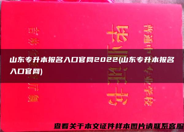 山东专升本报名入口官网2022(山东专升本报名入口官网)