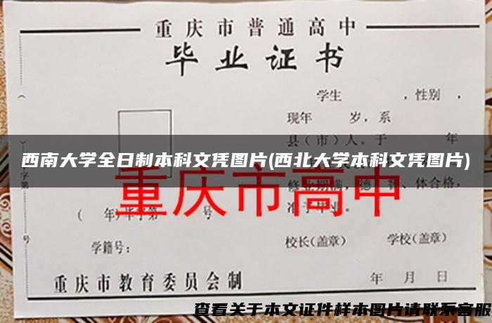 西南大学全日制本科文凭图片(西北大学本科文凭图片)