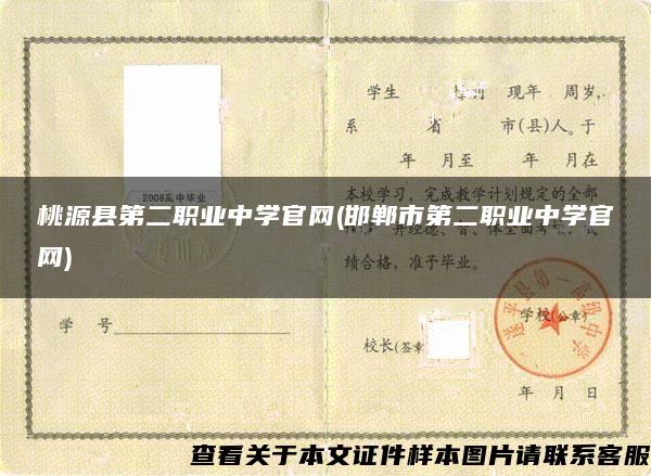 桃源县第二职业中学官网(邯郸市第二职业中学官网)