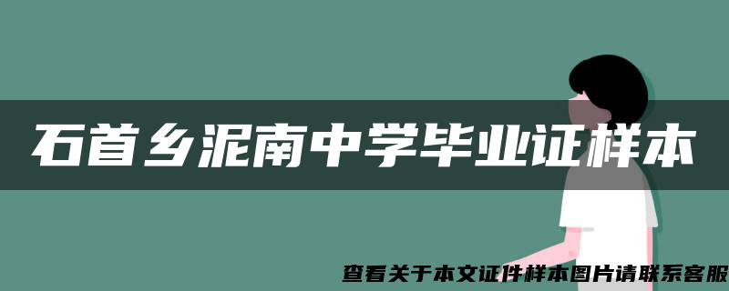 石首乡泥南中学毕业证样本