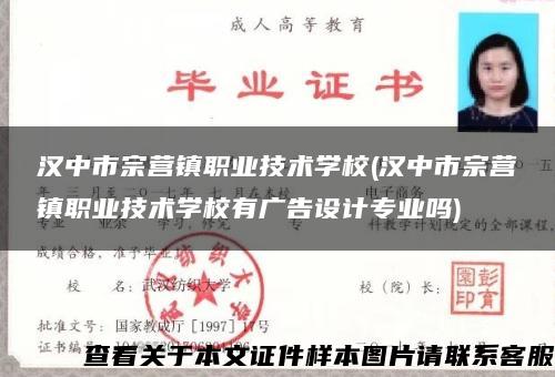 汉中市宗营镇职业技术学校(汉中市宗营镇职业技术学校有广告设计专业吗)