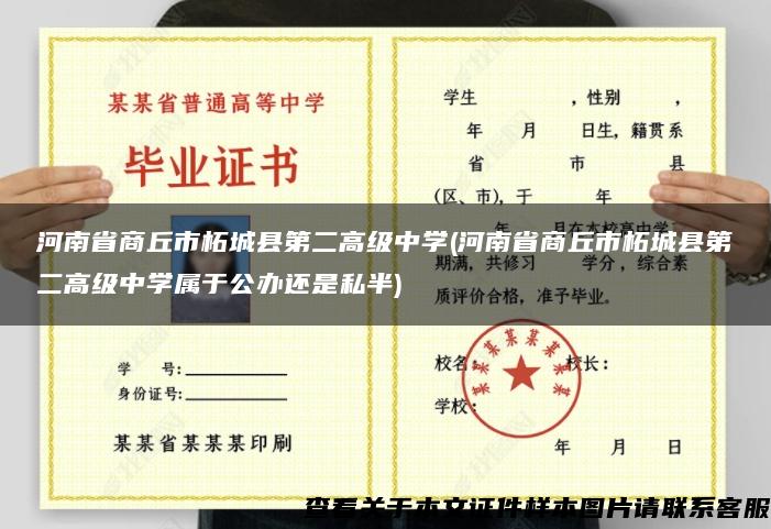 河南省商丘市柘城县第二高级中学(河南省商丘市柘城县第二高级中学属于公办还是私半)