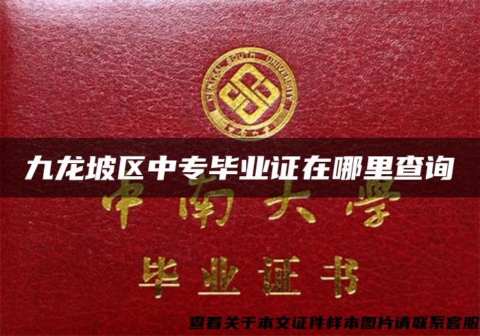 九龙坡区中专毕业证在哪里查询