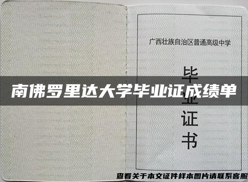 南佛罗里达大学毕业证成绩单