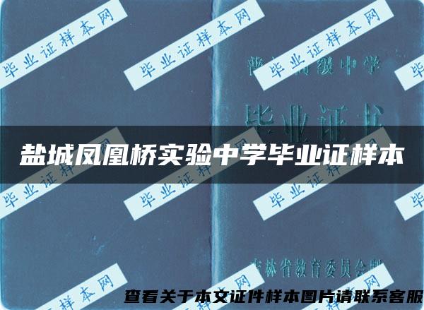 盐城凤凰桥实验中学毕业证样本