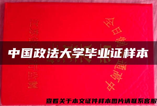 中国政法大学毕业证样本