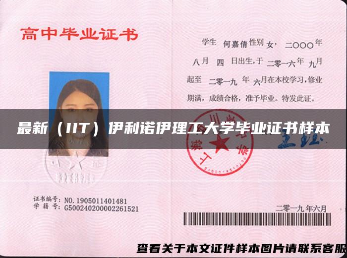 最新（IIT）伊利诺伊理工大学毕业证书样本