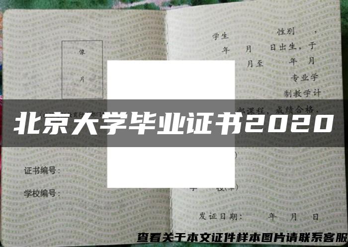 北京大学毕业证书2020