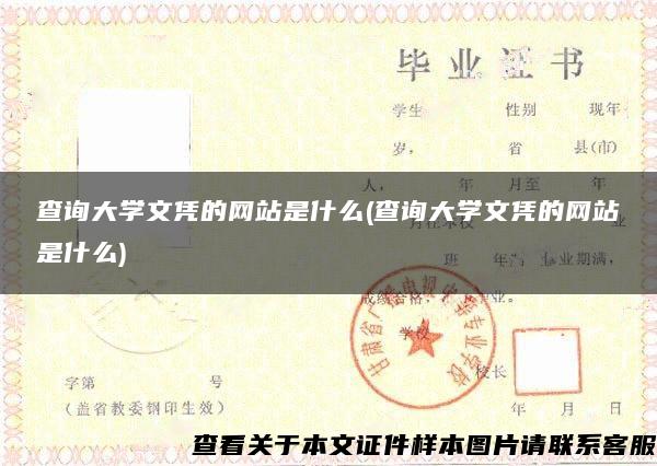 查询大学文凭的网站是什么(查询大学文凭的网站是什么)