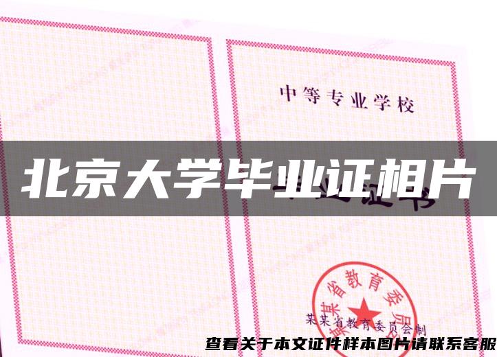 北京大学毕业证相片