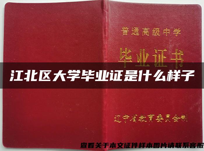 江北区大学毕业证是什么样子