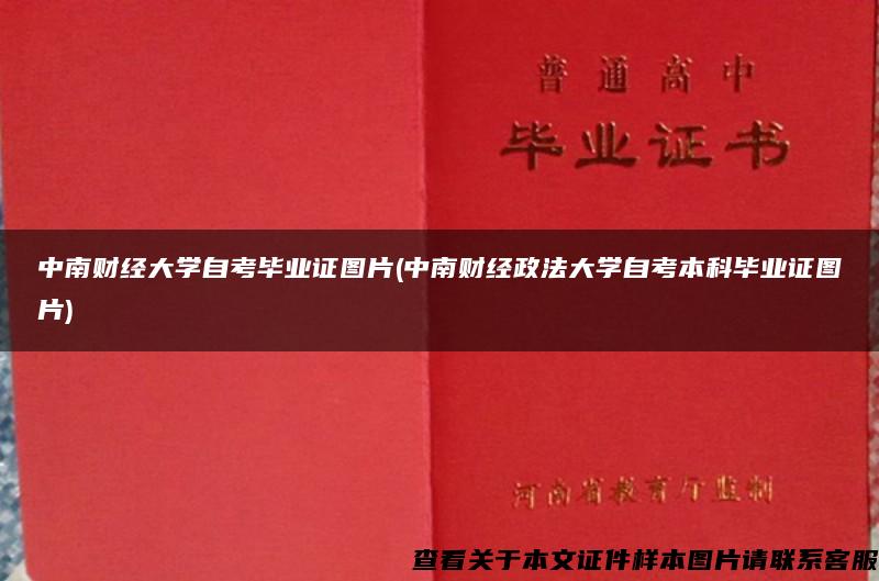 中南财经大学自考毕业证图片(中南财经政法大学自考本科毕业证图片)