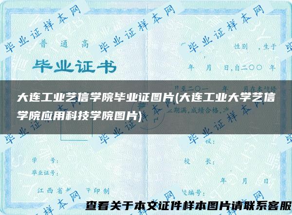 大连工业艺信学院毕业证图片(大连工业大学艺信学院应用科技学院图片)