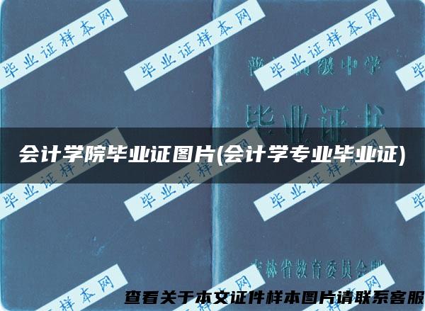 会计学院毕业证图片(会计学专业毕业证)