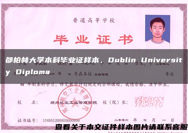 都柏林大学本科毕业证样本，Dublin University Diploma