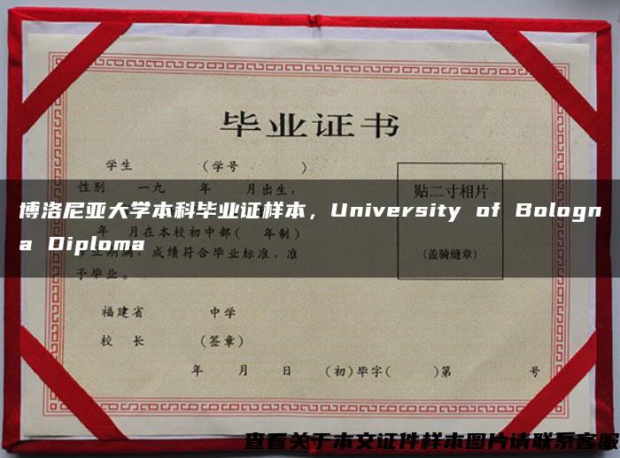 博洛尼亚大学本科毕业证样本，University of Bologna Diploma