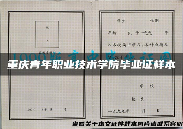 重庆青年职业技术学院毕业证样本