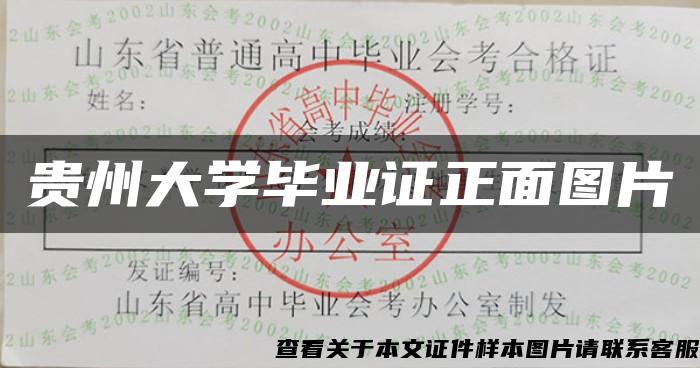 贵州大学毕业证正面图片