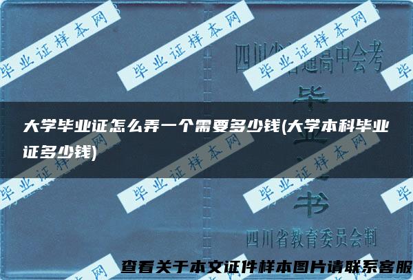 大学毕业证怎么弄一个需要多少钱(大学本科毕业证多少钱)