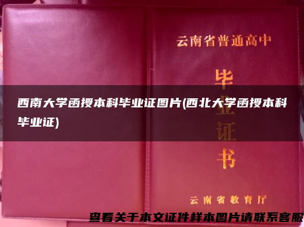 西南大学函授本科毕业证图片(西北大学函授本科毕业证)