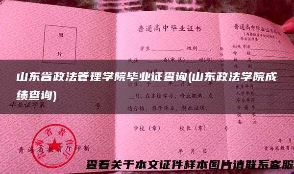 山东省政法管理学院毕业证查询(山东政法学院成绩查询)