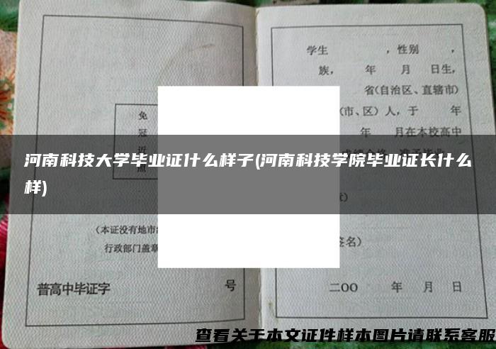 河南科技大学毕业证什么样子(河南科技学院毕业证长什么样)