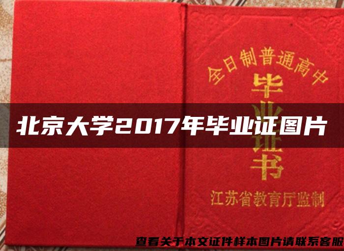 北京大学2017年毕业证图片