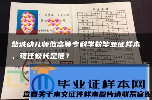 盐城幼儿师范高等专科学校毕业证样本、现任校长是谁？